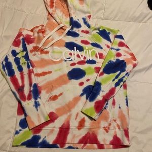 Calvin Klein Performance oversized tye dye hoodie size small